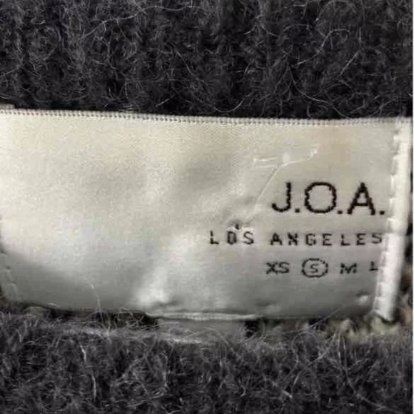 J.O.A Women's Tan Checkered Crewneck Mohair Wool Pullover Sweater SZ S - Picture 12 of 12